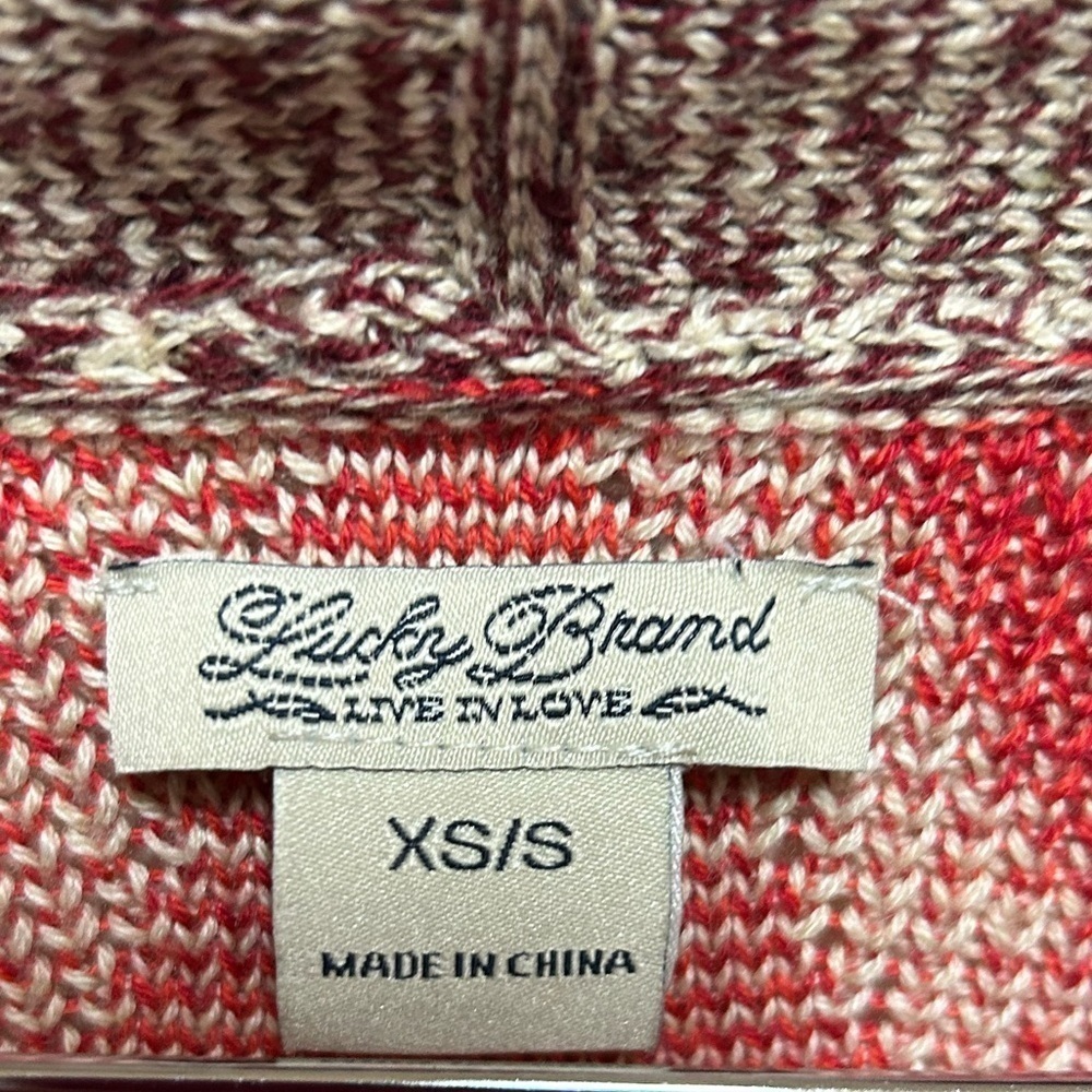 Lucky Brand Cardigan Size XS / S Sedona Western Open Front Aztec Boho Cabincore - Picture 7 of 8